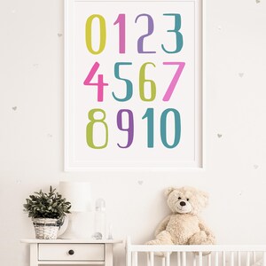 2 Numbers & weekdays Posters, Preschool Educational Prints, Kids Decor, Toddler Playroom and Montessori Classroom decor, Digital Download, image 3