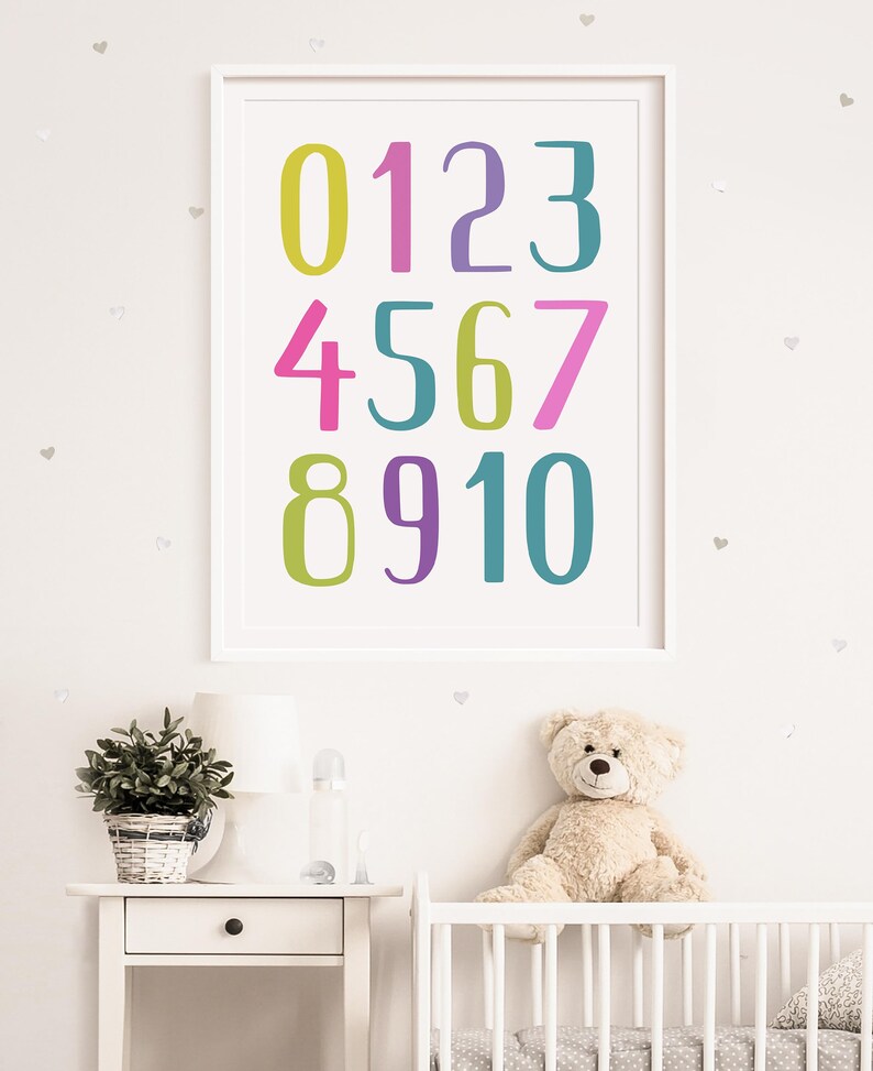 2 Numbers & weekdays Posters, Preschool Educational Prints, Kids Decor, Toddler Playroom and Montessori Classroom decor, Digital Download, image 3