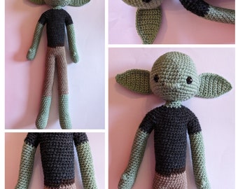 PDF Crochet Pattern - Dungeons and Dragons Goblin