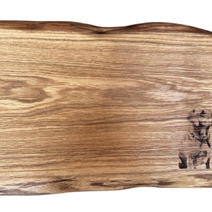 Photo Engraved Rustic Oak Serving Board | Personalised Chunky Oak Cheese Board | Personalised Rustic Chopping Board
