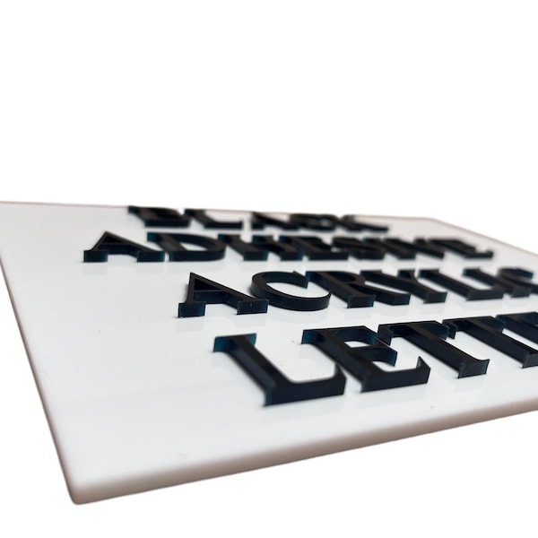 Black Gloss Acrylic Adhesive Letters | Stick on acrylic letters | Perspex Letters