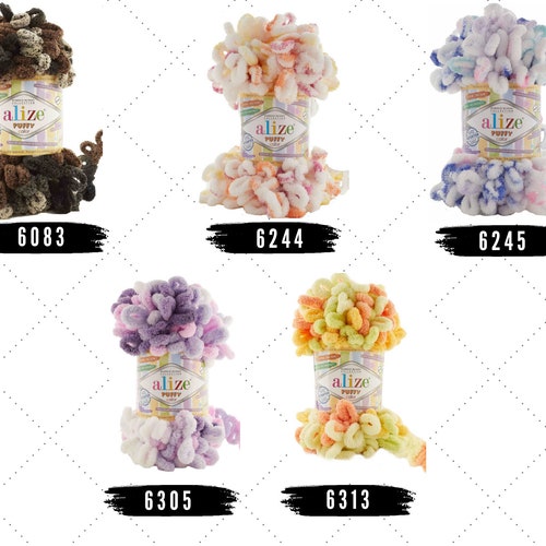 18 skeins Alize Puffy deals Color -Blanket Yarn, Soft Baby Yarn, Alize Yarn, Looped and finger knitting.