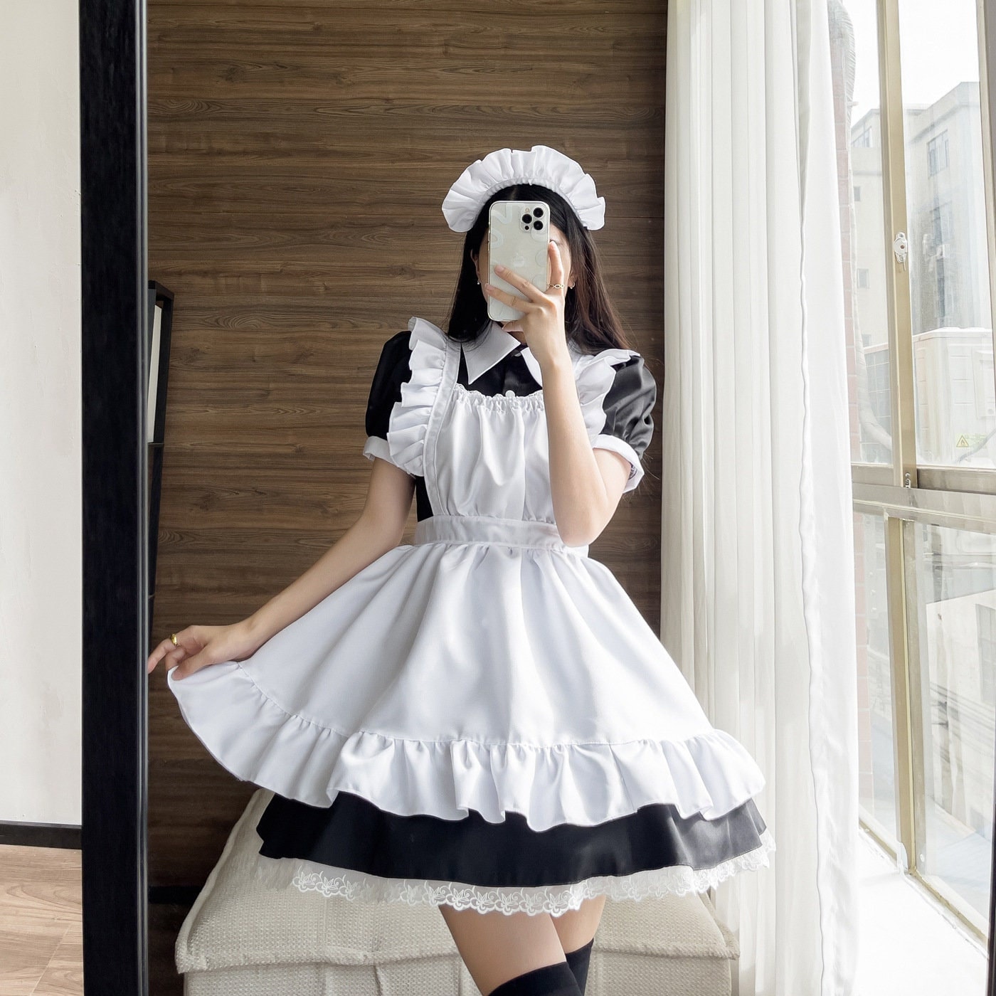 Maid outfit anime pinterest cute maid outfit HD phone wallpaper  Pxfuel