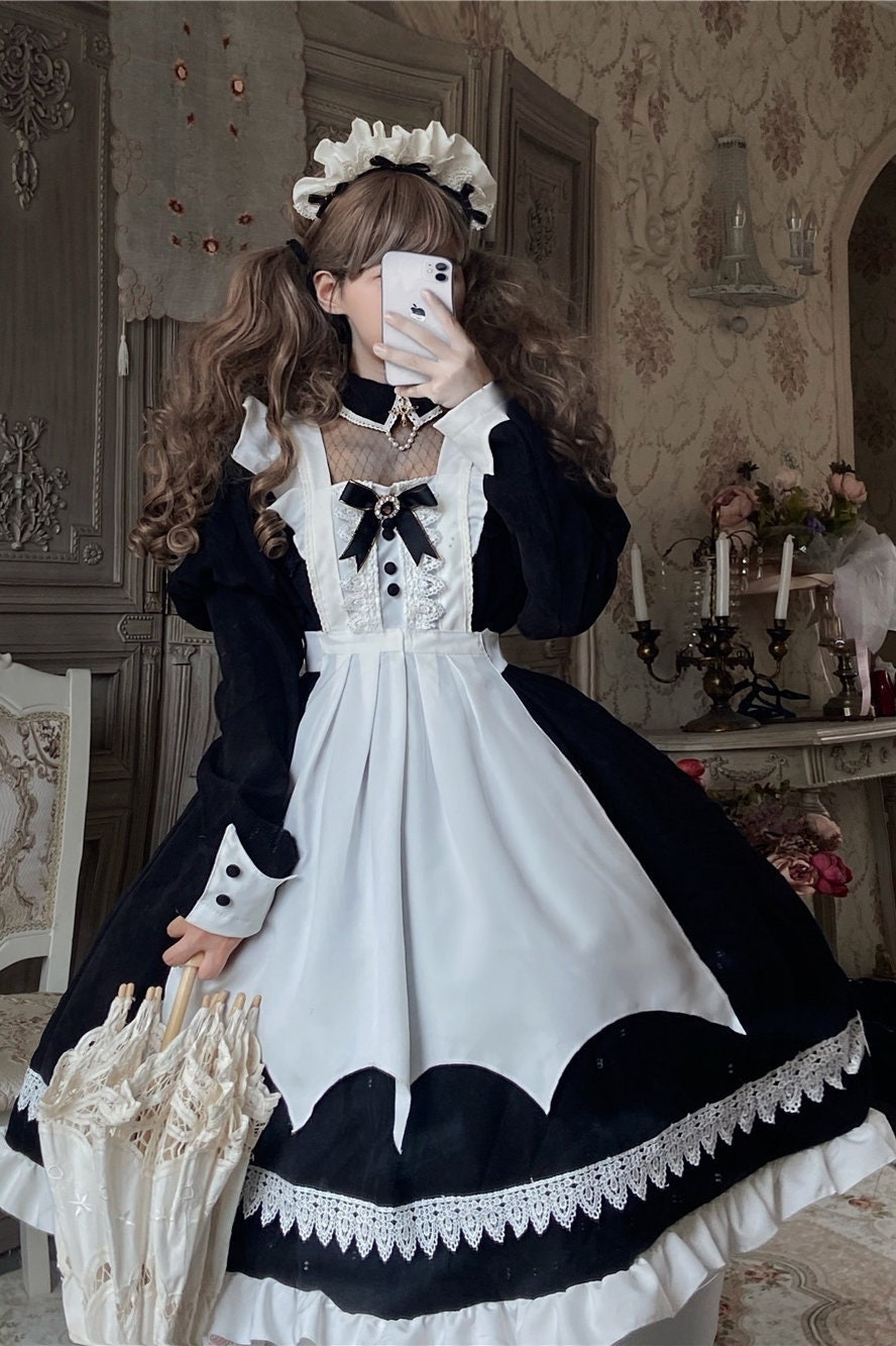 Women Anime Maid Dress Adult French Apron Fancy Cosplay Short Sleeve Outfit   Fruugo IN
