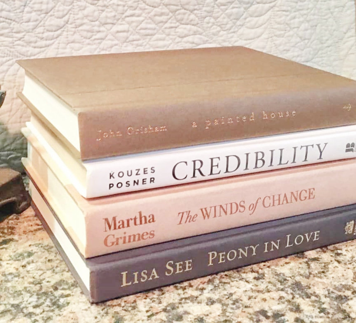 Book Stack Neutral Color Book Stack * Neutral Colors - Etsy