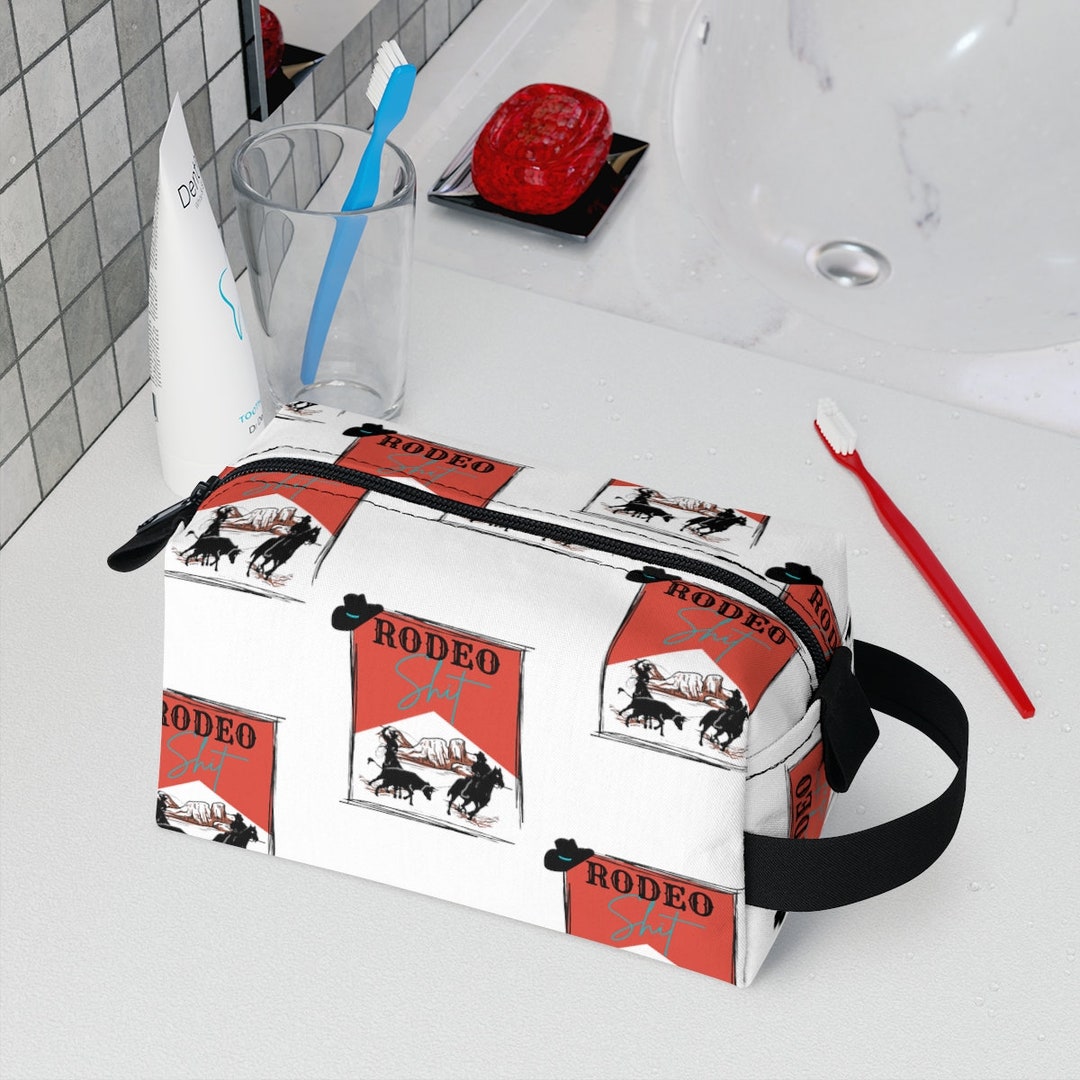 Rodeo Shit Allover Pattern Team Roping Toiletry Bag/mens Rodeo/team ...