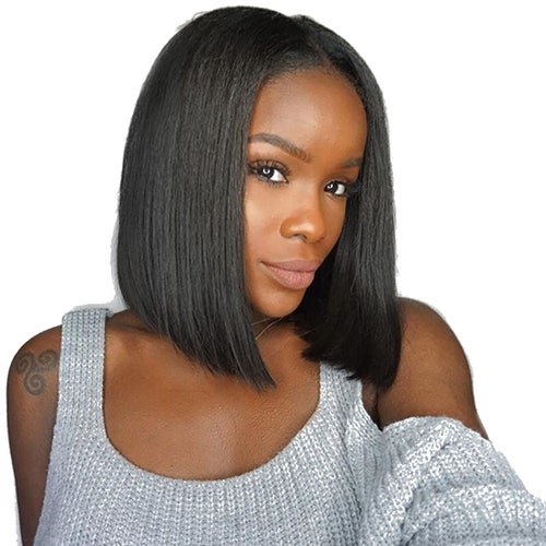 Msbeauty factory price good quality new wholesale grade 10a wet and wavy 13x4 Front Lace Short Bob Wig shops for Black Women