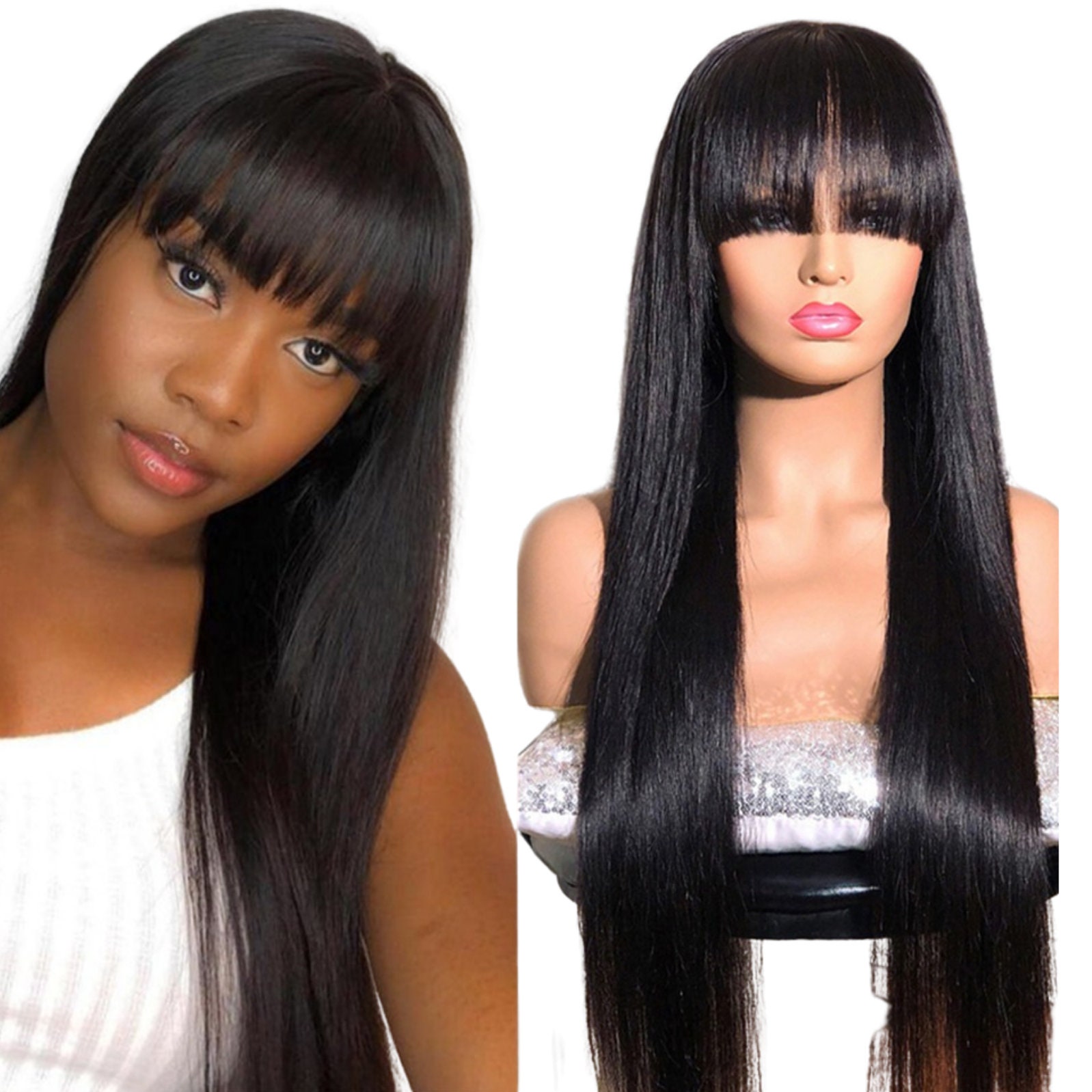 bang wigs human hair