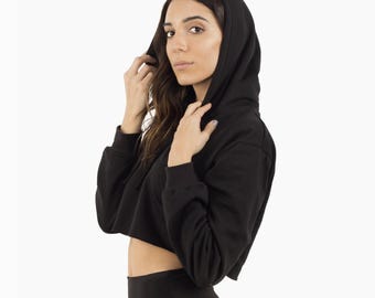 KURZER HOODIE | Kuscheliger Baumwoll-Fleece Pullover | Minimaler Streetwear-Stil | Athletik