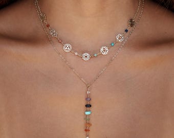 RAW STEIN ANHÄNGER, Kristall Boho Schmuck, Yoga Schmuck, Energie Heilung Schmuck, Chakra Halskette Geschenk