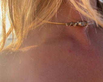 AMETHYST Kristall Choker | Auf Bestellung | Altgold & Kupfer