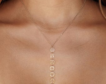 7 CHAKRAS ANHÄNGER (vergoldet oder versilbert) Boho Schmuck, Yoga Schmuck, Energie Heilung