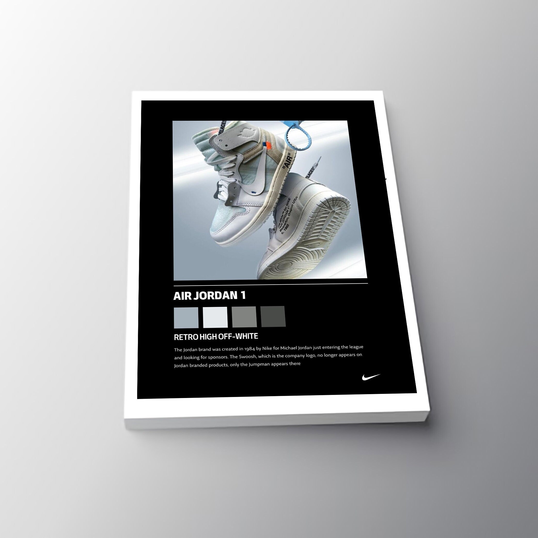 Air Jordan 1 OFF WHITE Chromatic Poster Etsy