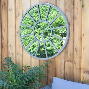 Mirrored Garden Clock | Outdoor Accessories