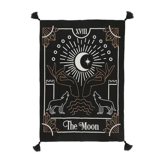 Small Moon Tarot Card Wall Tapestry Tarot Wall Art Etsy
