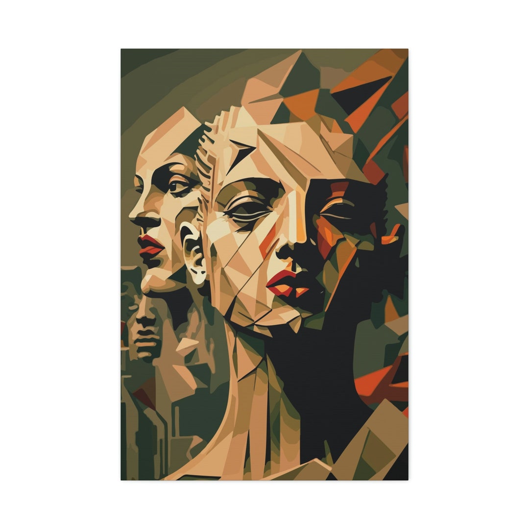 original-art-face-collages-collage-on-canvas-etsy