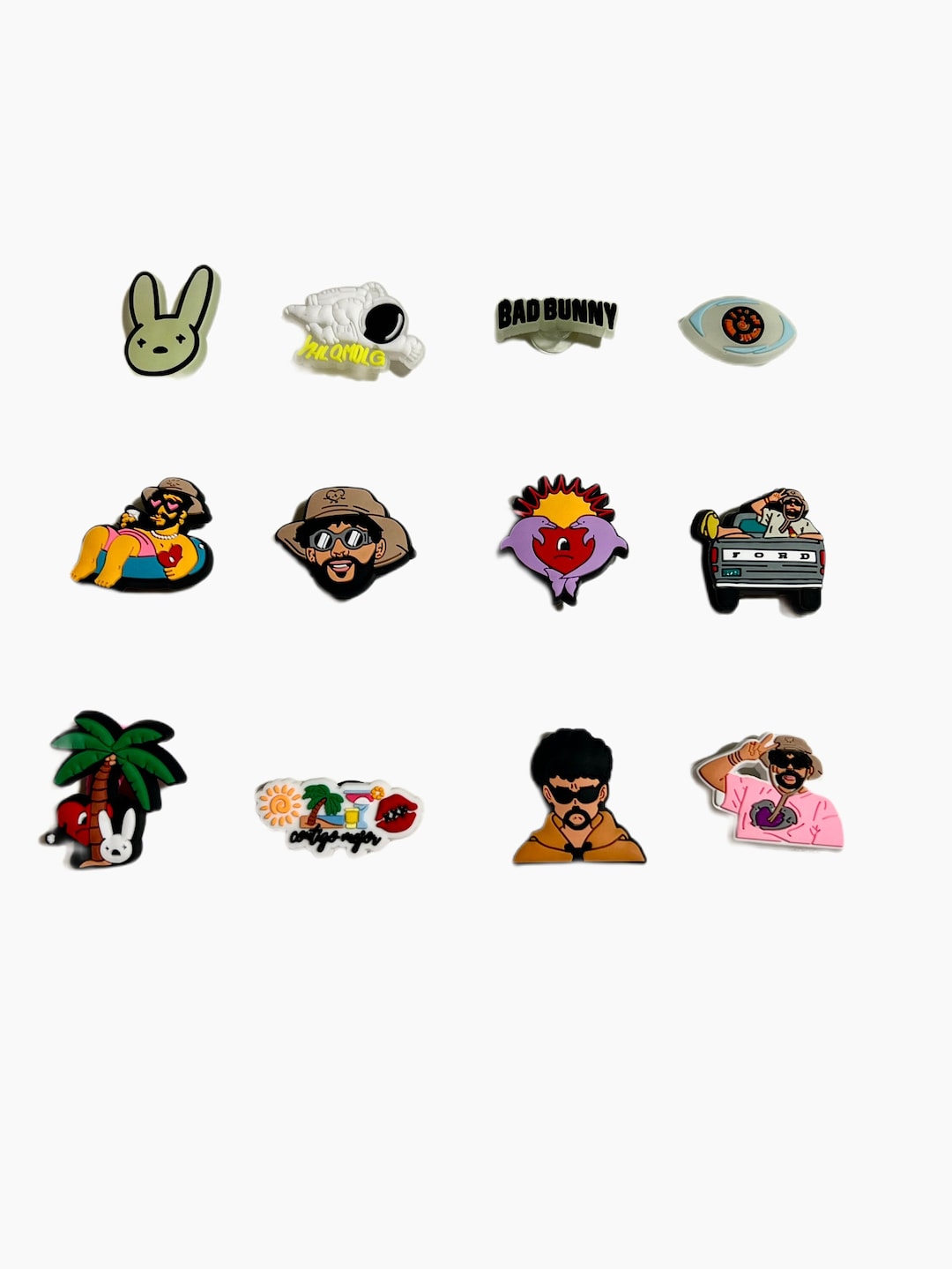 Bad Bunny Croc Charms Un Verano Sin Ti Glow in the Dark Exclusive Sets