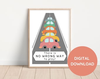 No Wrong Way To Play poster | autism pride wall art | digital download print | preschool classroom decor | speech occupational therapy