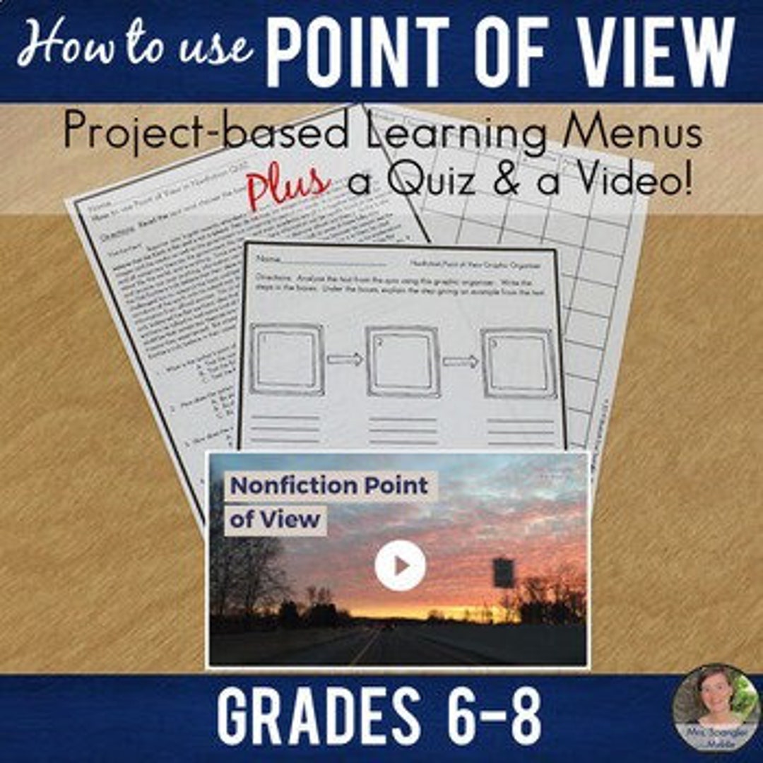 Point of View Nonfiction Project Based Learning With Menus Text Video