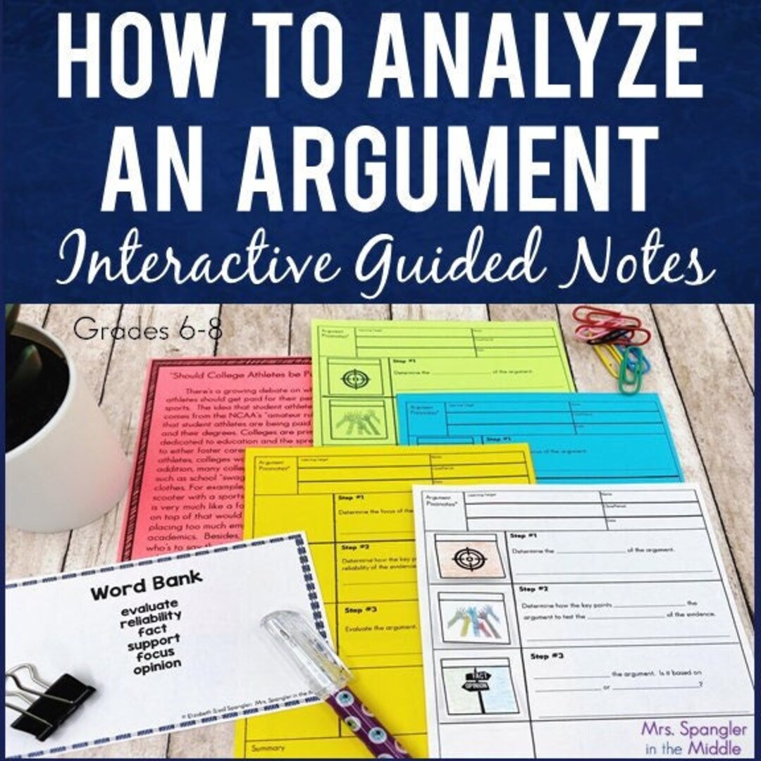 how-to-analyze-an-argument-printable-guided-notes-middle-school-etsy