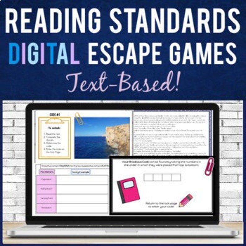 Reading Standards DIGITAL Escape Rooms BUNDLE Middle School Etsy
