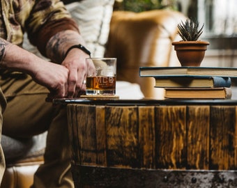 Rustic Elegance  Handcrafted Wooden Coffee Table