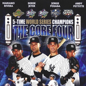 The Core 4 of New York A  New York Yankees Derek Jeter, Mariano Rivera, Andy Pettitte, and Jorge Posada 8x10 Photo Poster Print