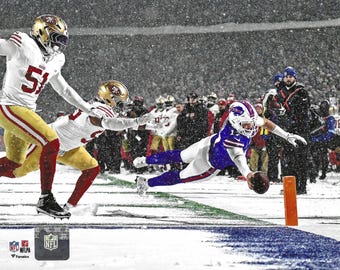 Josh Allen Buffalo Bills 2024 Leap Photo vs 49ers (8x10)