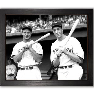 New York Yankees Lou Gehrig & Joe DiMaggio in 1933. Framed 8x10 Photo Picture