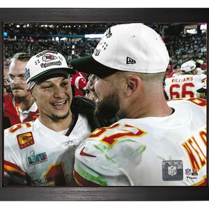 Kansas City Chiefs Patrick Mahomes & Travis Kelce Celebrating Their Super Bowl 57 Victory Framed 8x10 Photo Picture