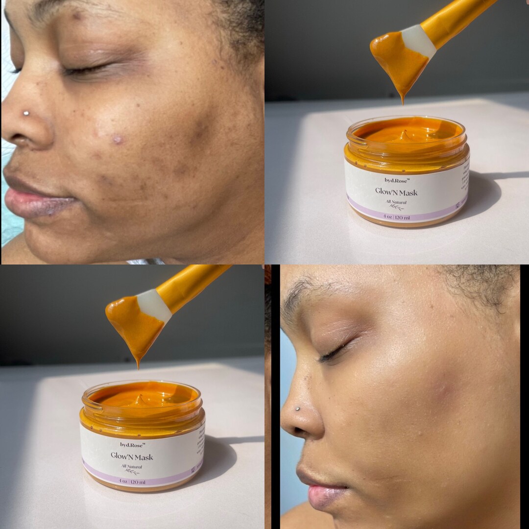 Turmeric Kojic Acid Clay Mask Glow'n Mask Etsy