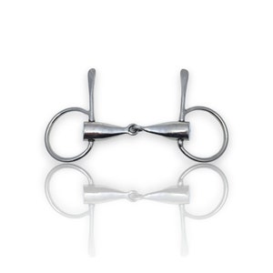 Half Cheek Single Joint Snaffle Trotting Bit Spoon Riding Driving Timo Nurmos 4.2" 10.5cm