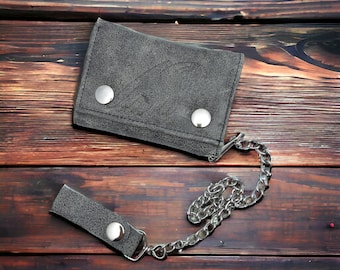Men's 100% Real Leather Distressed Red Indian Wallet With Large Zip Coin Pocket