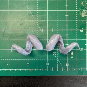 3D Gedruckte Gekräuselte Hörner: Harz Oni, Teufel & Widder