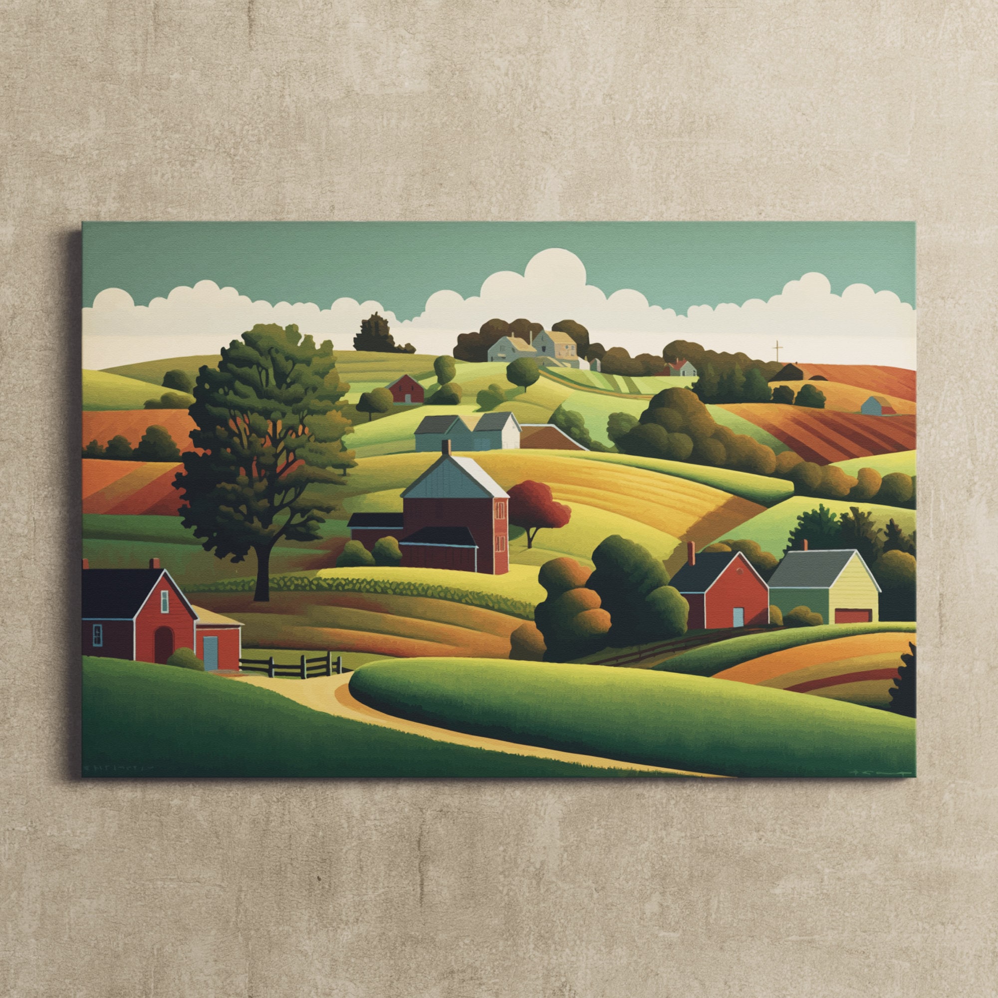 Grant Wood Landscape Art