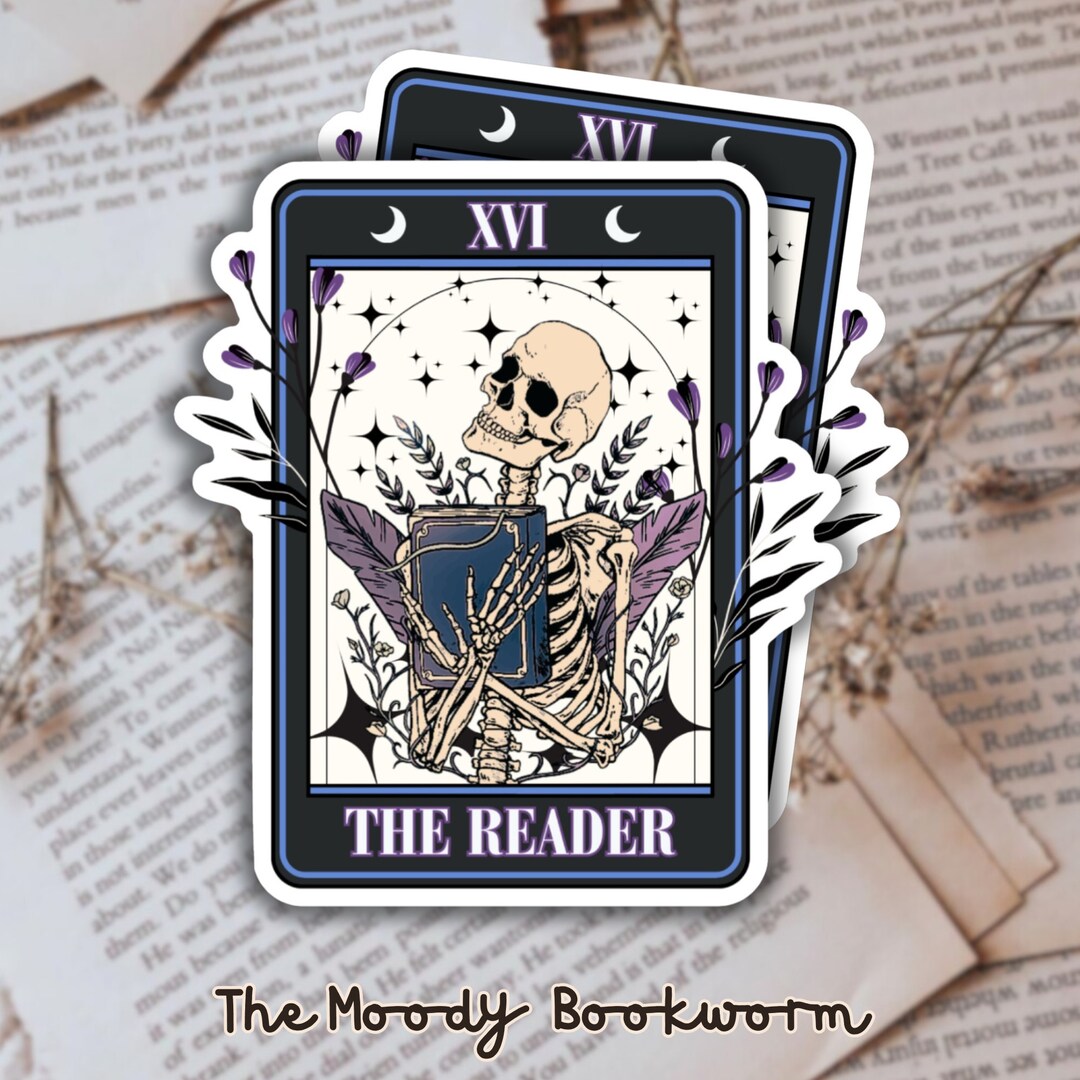 The Reader Sticker The Reader Tarot Card Sticker | Bookish Gifts | Kindle Sticker | Die ...