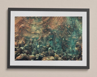 Alien Pantheon 002 | Digital Download, Art Print, Wall Art, Downloadable Print