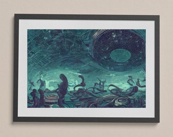 Alien Pantheon 004 | Digital Download, Art Print, Wall Art, Downloadable Print