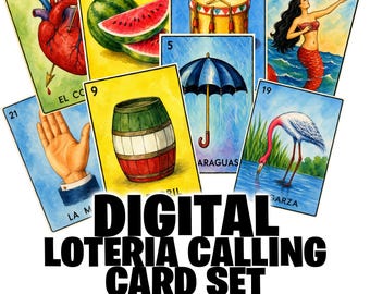 DIGITAL Calling Card Deck coordinates perfectly with our modern Lotería playing cards. (2 file sizes)