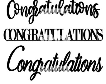 Congratulations PNG Digital Files (3 in One)
