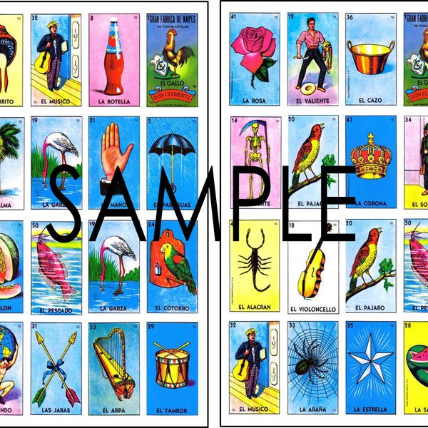 Printable Loteria - Etsy