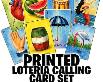 PRINTED Calling Card Deck coordinates perfectly with our modern Lotería playing cards.