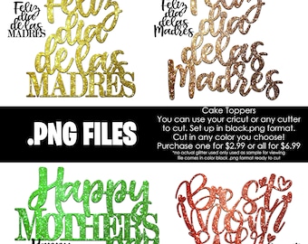 Mother's Day Cake Toppers .PNG ready to cut!