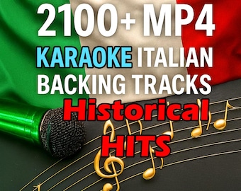 2100+ Vídeos Karaoke Italianos MP4 | Grandes Éxitos Sin Voz | Colección HD para Cantar [A10]