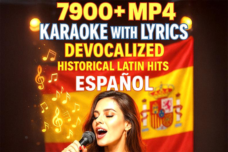 Massive Spanish Karaoke MP4 Pack | 7900+ Devocalized Tracks With