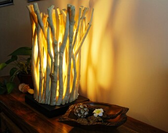 Modern Driftwood Table Lamp Coastal Charm for Your Home