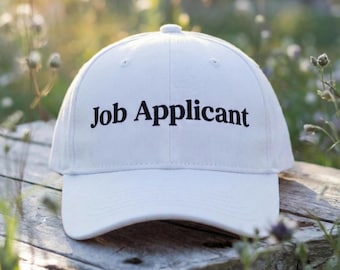 Gorra bordada para solicitante de empleo: gorra sarcástica y divertida