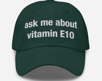 Gorra bordada con vitamina E10 para papá / Regalo sarcástico y divertido