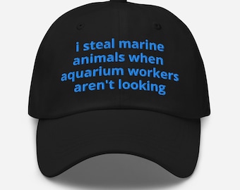 Gorra bordada "Robo Animales Marinos": Gorra divertida de papá con meme