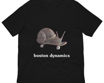 Camiseta de parodia de Boston Dynamics, divertida camiseta de monopatín de caracol, regalo de internet desquiciado, divertida camiseta de meme, regalo para ingeniero